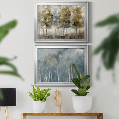 Linen Trees Premium Framed Canvas - Ready To Hang - Image 0