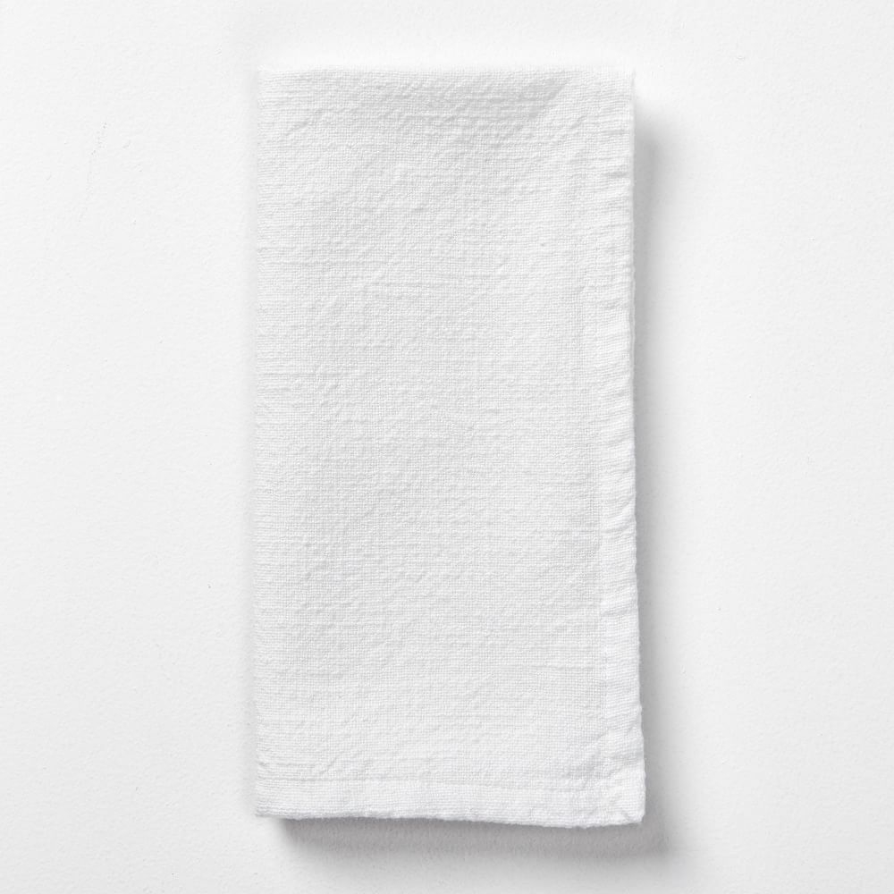 Textured Cotton Napkins, Set of 4, White - Image 0
