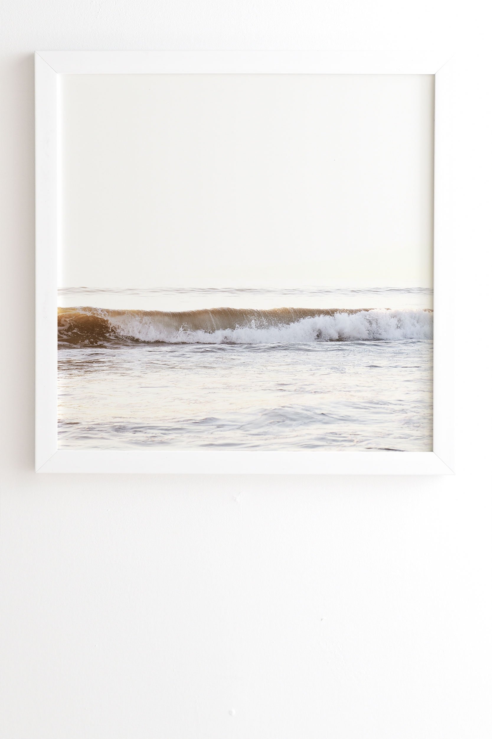 Minimalist Wave by Bree Madden - Framed Wall Art Basic White 30" x 30" - Image 0