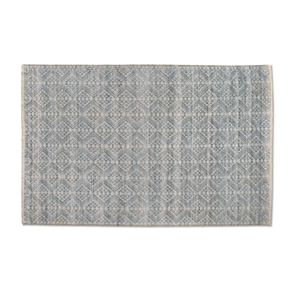 Axill 5 x 8 Indoor/Outdoor Rug - Blue Diamond - Image 0