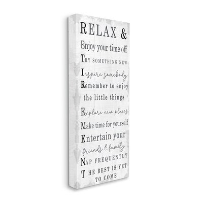 Relax And Enjoy Retirement Phrases Self-Care Message - Image 0