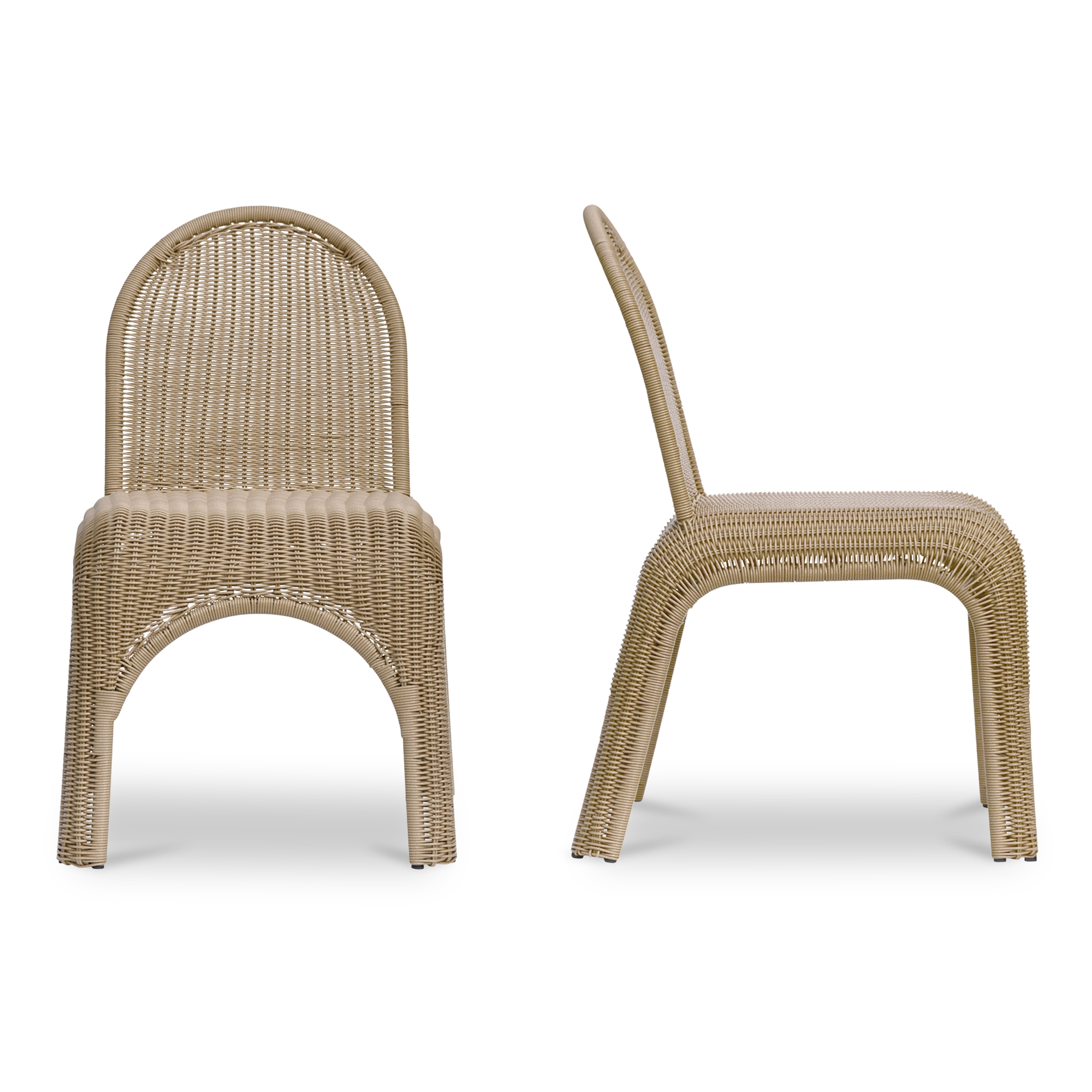 Kendall Outdoor Dining Chair Natural-Set of Two - Image 3