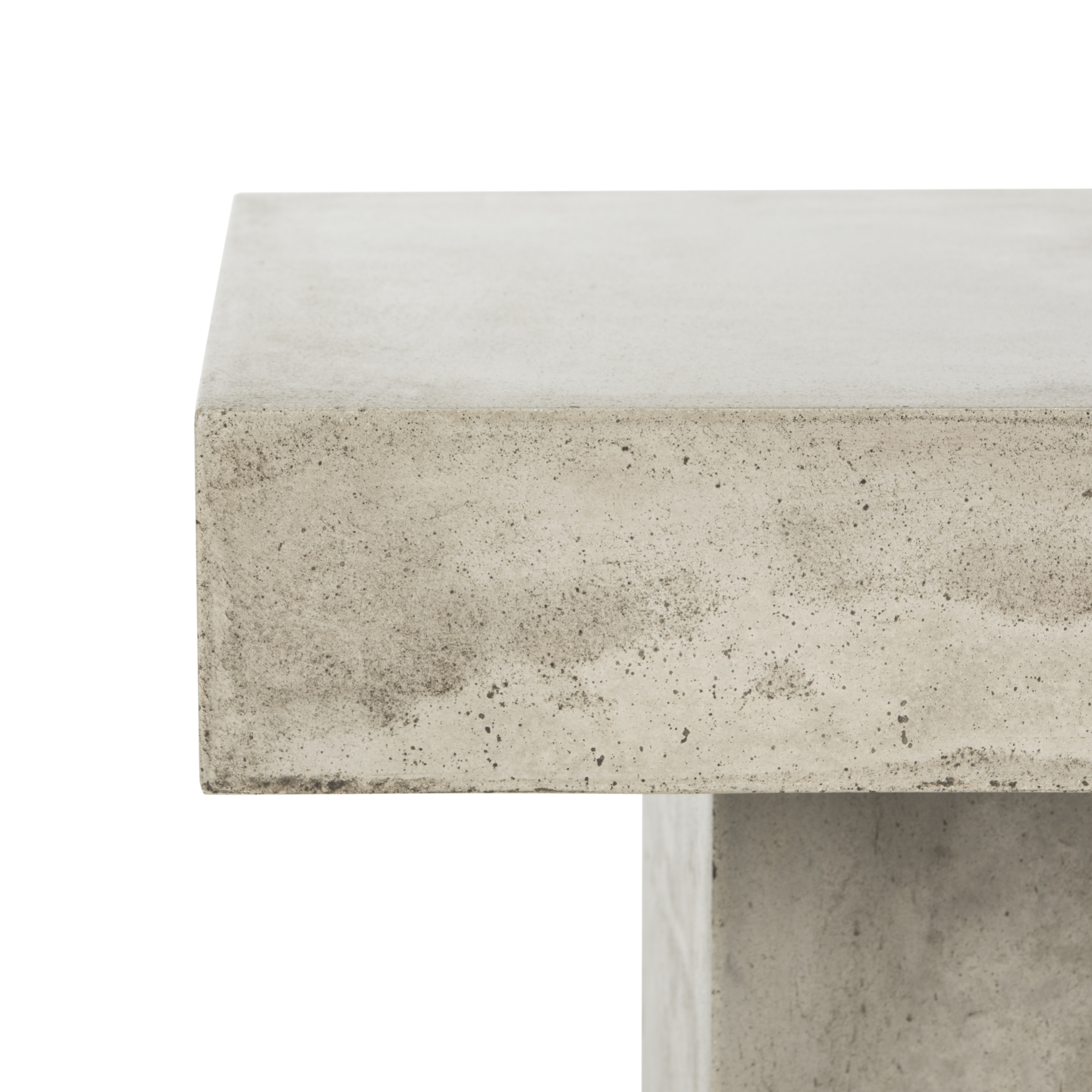 Tallen Indoor/Outdoor Modern Concrete 15.75-Inch H Coffee Table - Dark Grey - Safavieh - Image 3