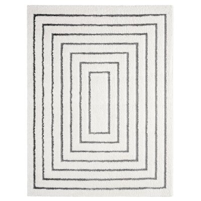 Marpole Modern Geometric Area Rug 7'10" x 10'2", Multi/Ivory/Silver - Image 0