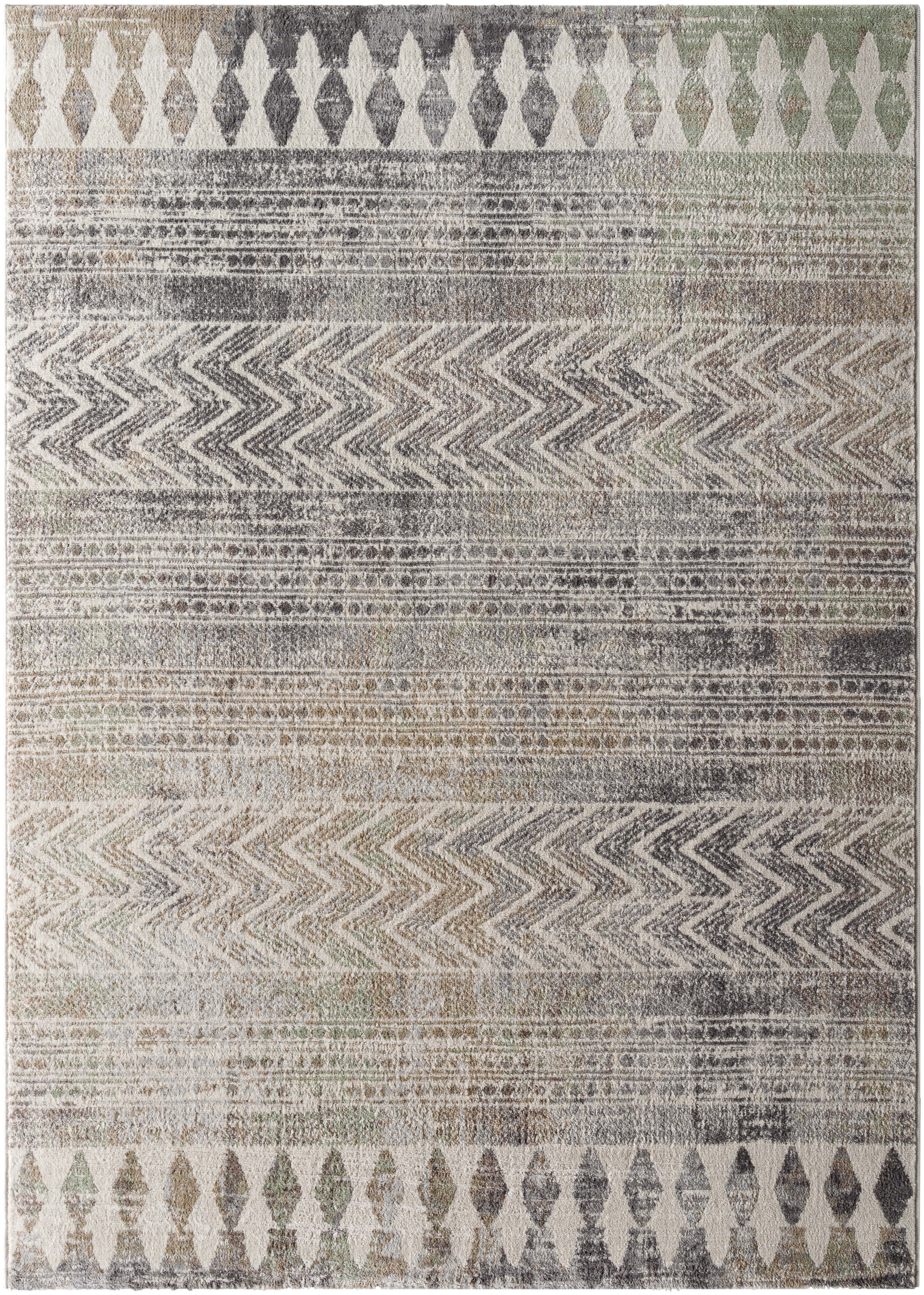 Roma Beige Indoor 8'11" x 12'4" Machine Woven Rug - Image 0