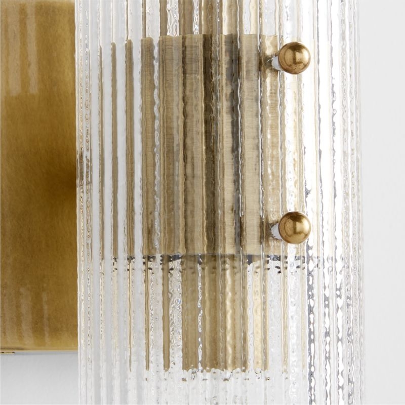 Soleil Fluted Glass 2-Light Wall Sconce Set of 2 - Image 4