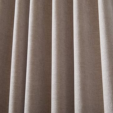 Textured Upholstery Velvet Curtain, Platinum, 48"x84" - Image 1