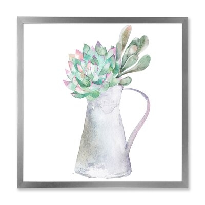 Succulent Home Plant - Traditional Canvas Wall Art Print FDP35474 - Image 0