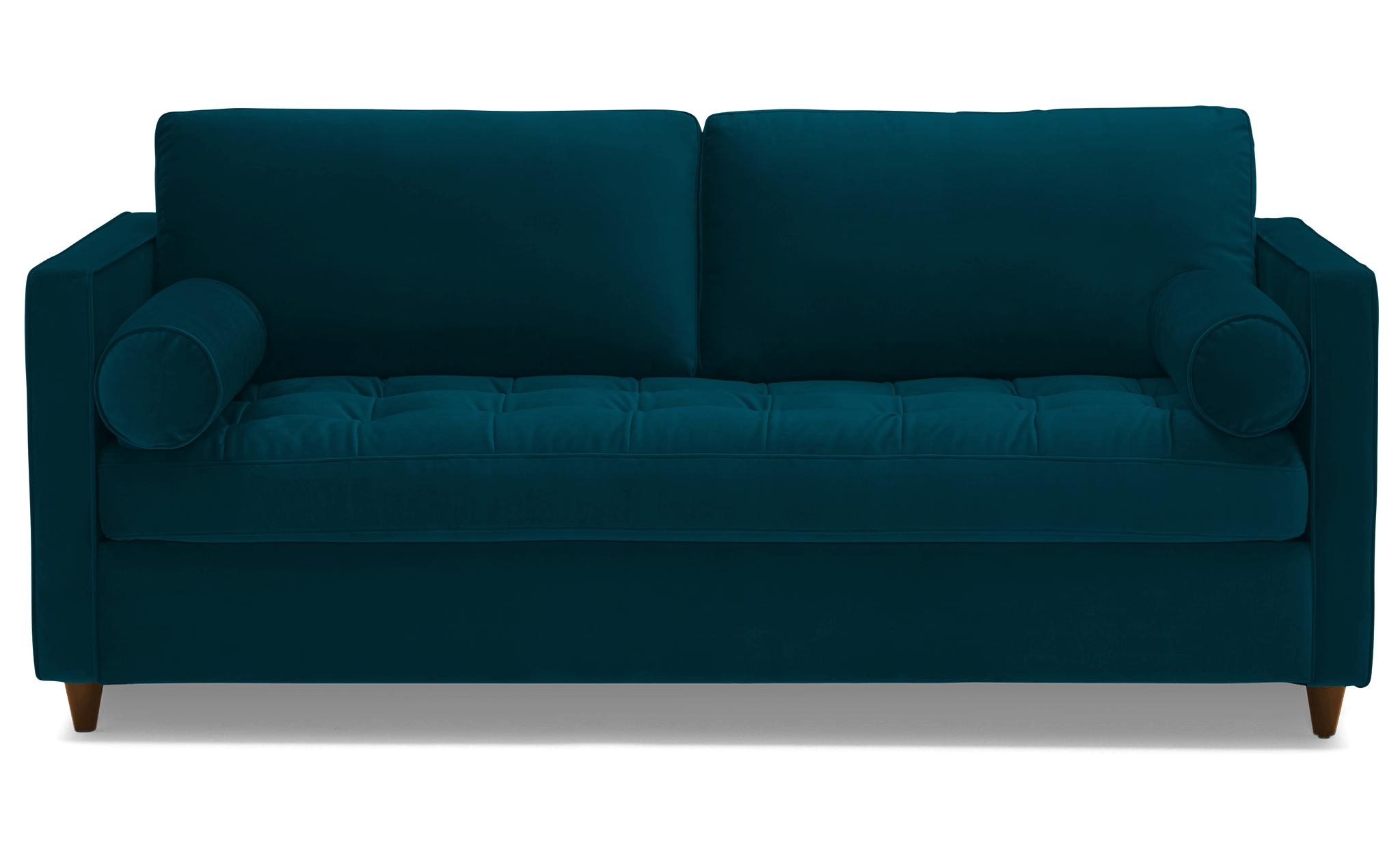Blue Briar Mid Century Modern Sleeper Sofa - Key Largo Zenith Teal - Mocha - Image 0