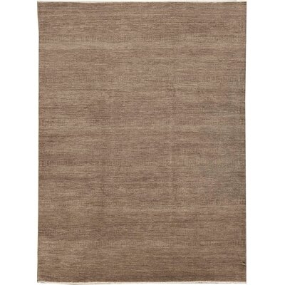 Hand Knotted Brown Area Rug - Image 0