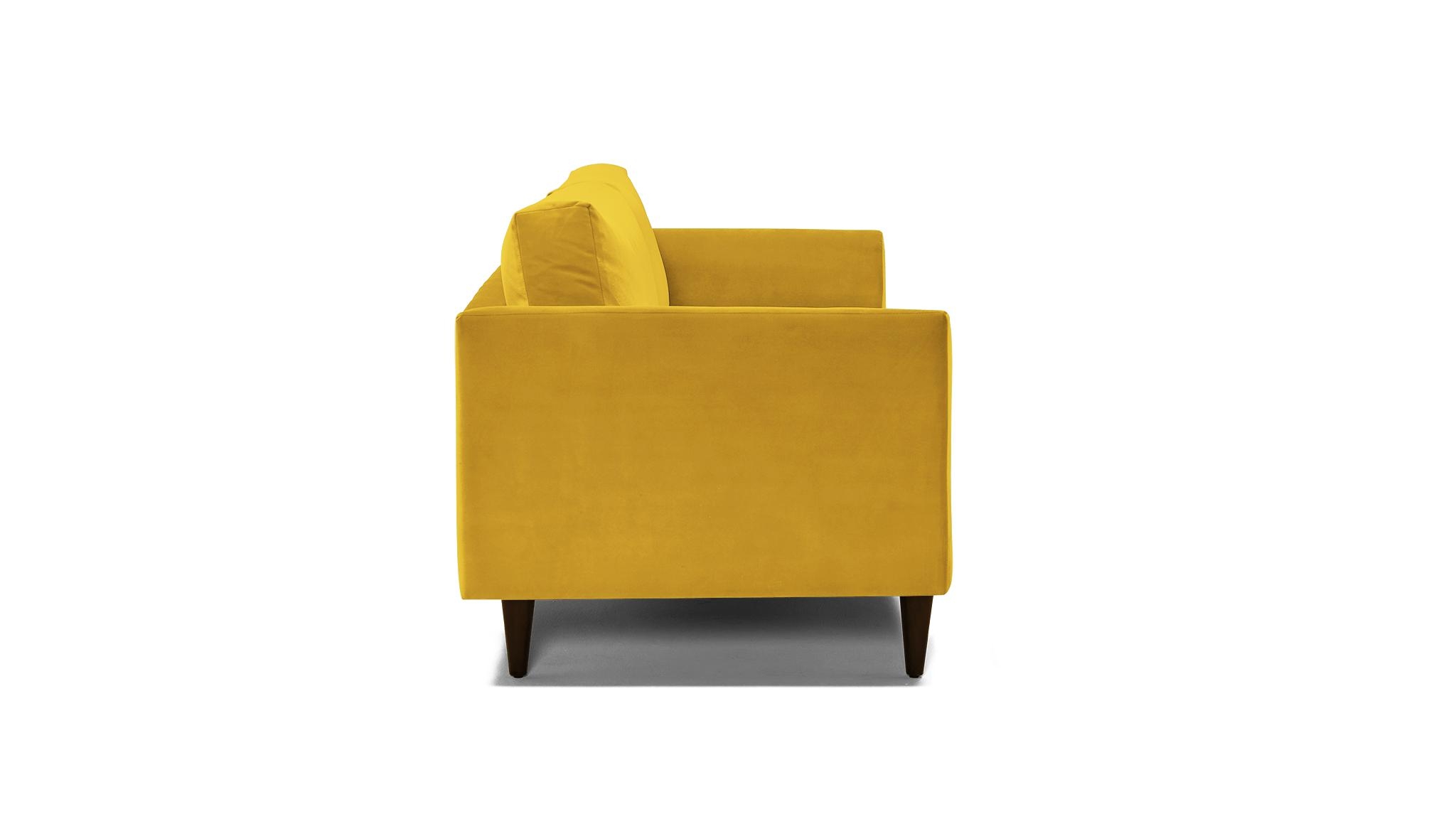 Yellow Adina Mid Century Modern Sofa - Bloke Goldenrod - Mocha - Image 2