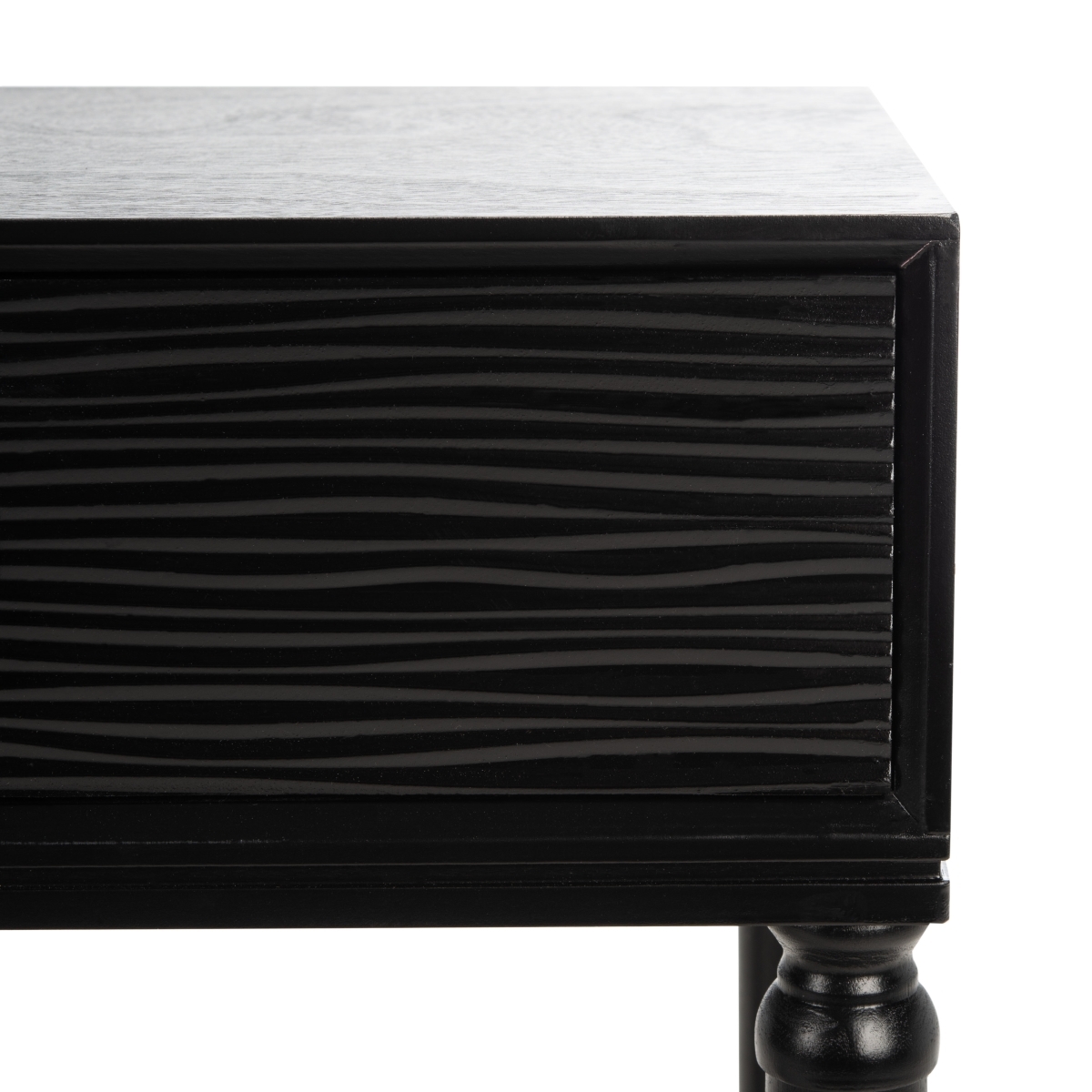 Aliyah 2 Drawer Console Table - Black - Safavieh - Image 2