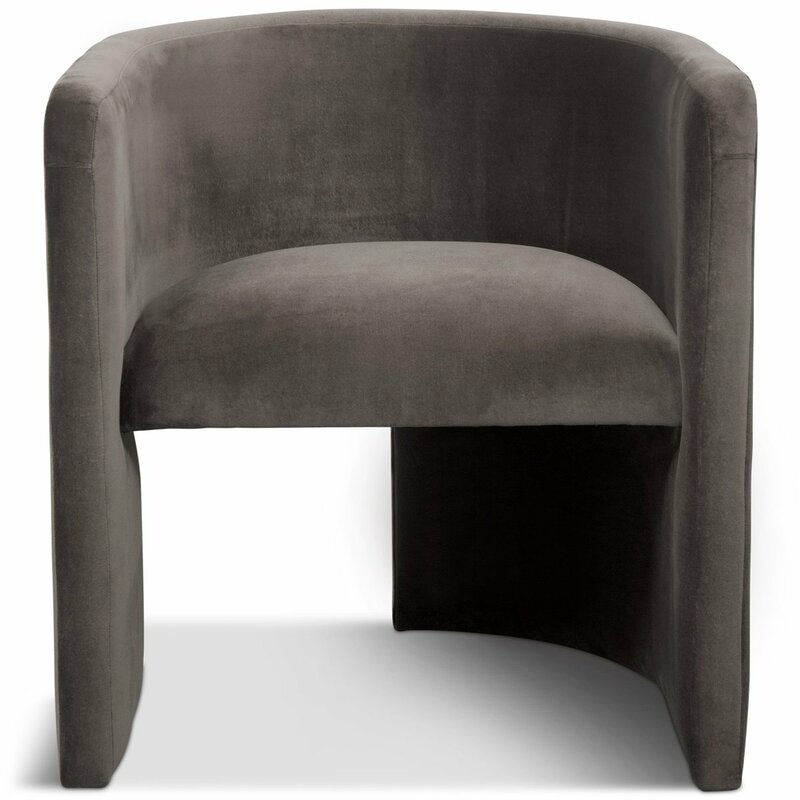 Martinique Barrel Chair Upholstery Color: Dark Grey - Image 0