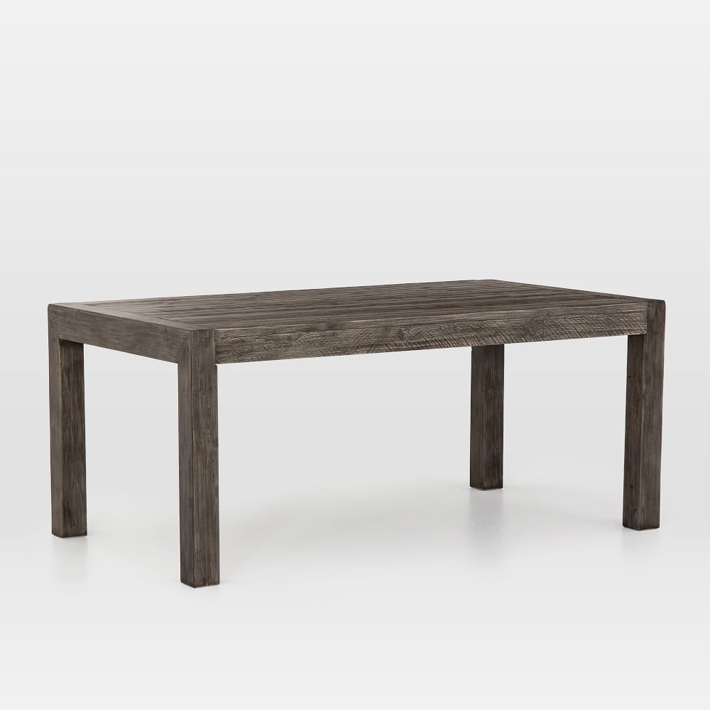 Modern Mixed Reclaimed Wood Dining Table, 71", Gray - Image 0