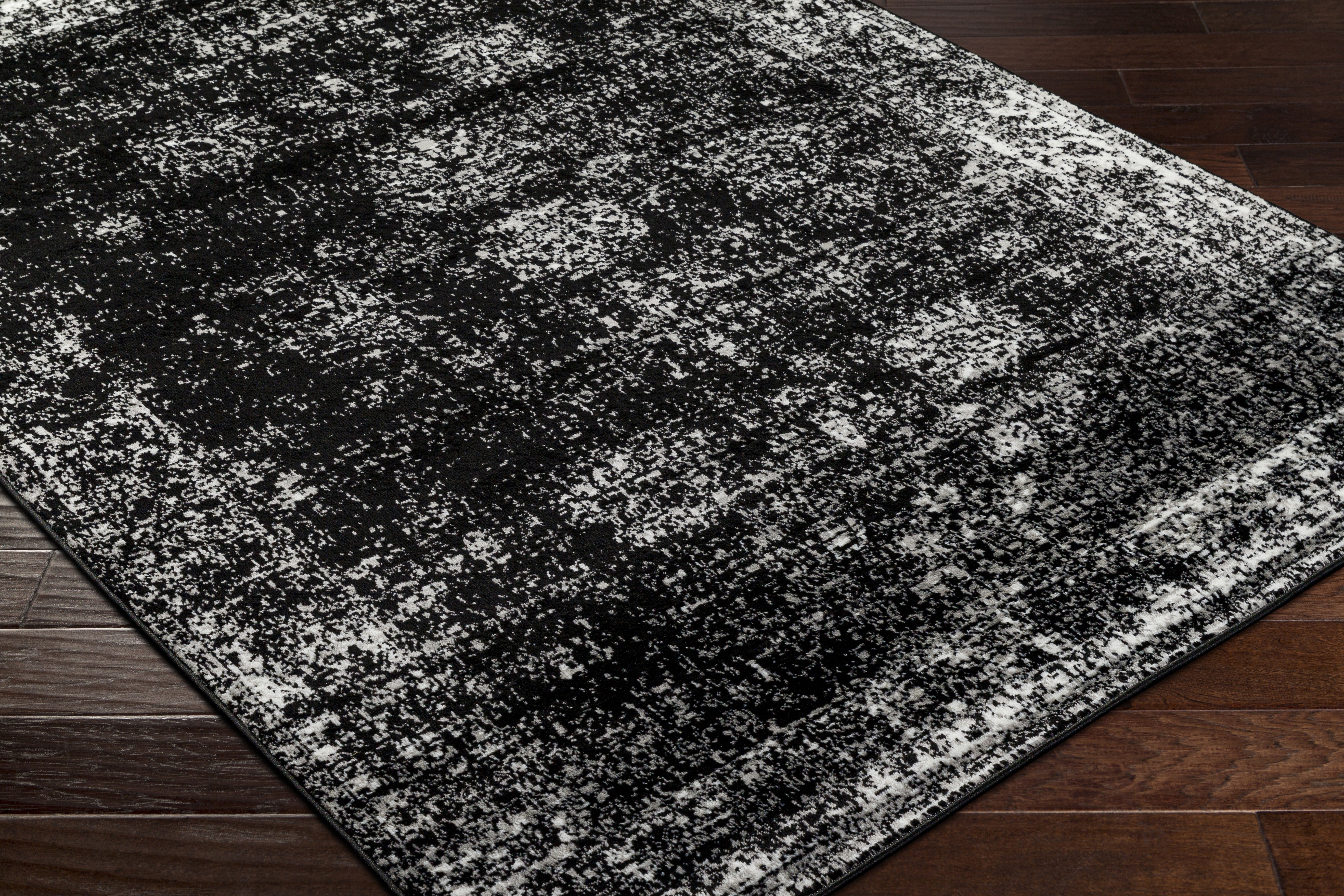 Monte Carlo Black Indoor 8'10" x 12' Machine Woven Rug - Image 5