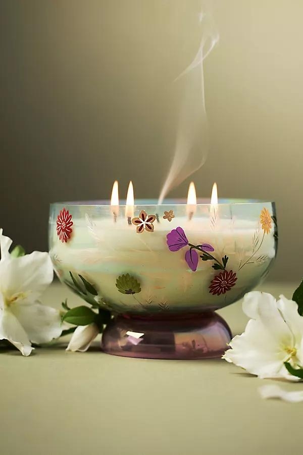Maye Floral Jasmine & Sandalwood Glass Candle - Image 0