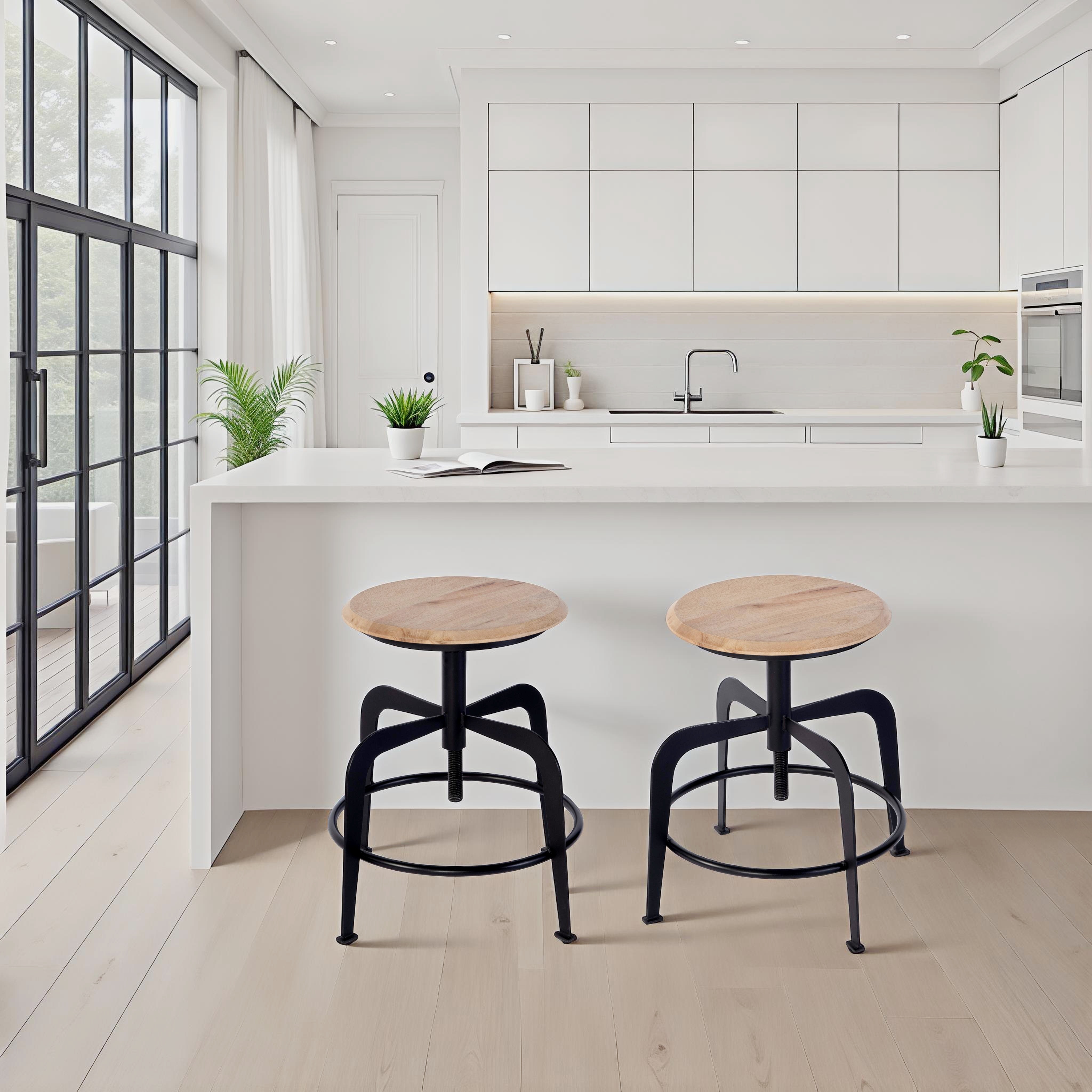 Edison Industrial Chic Bar Stool - Image 2