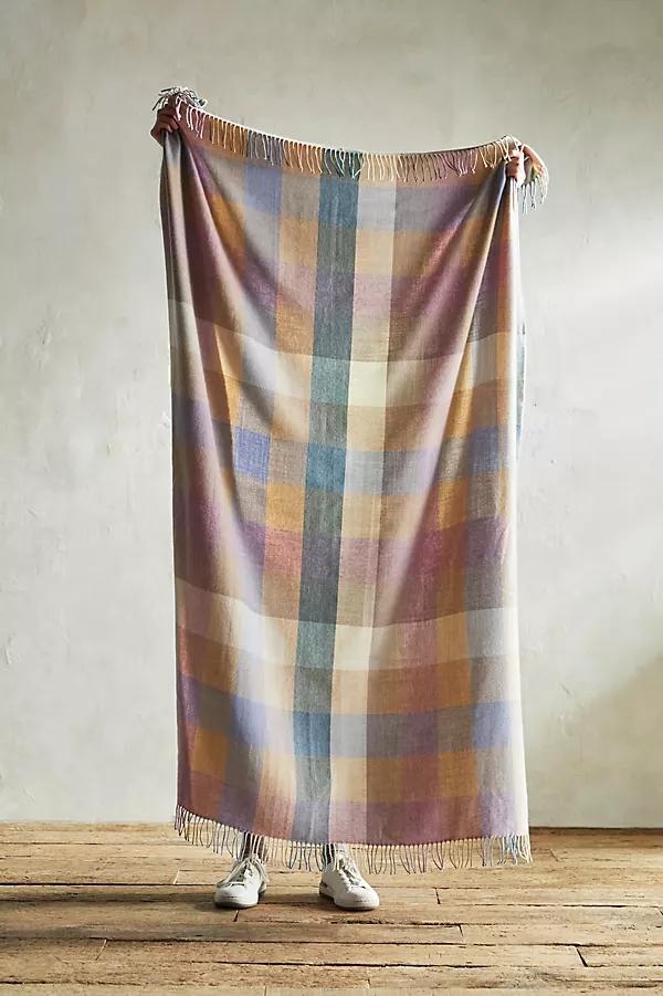 Coastal Check Merino Wool Throw - Image 0