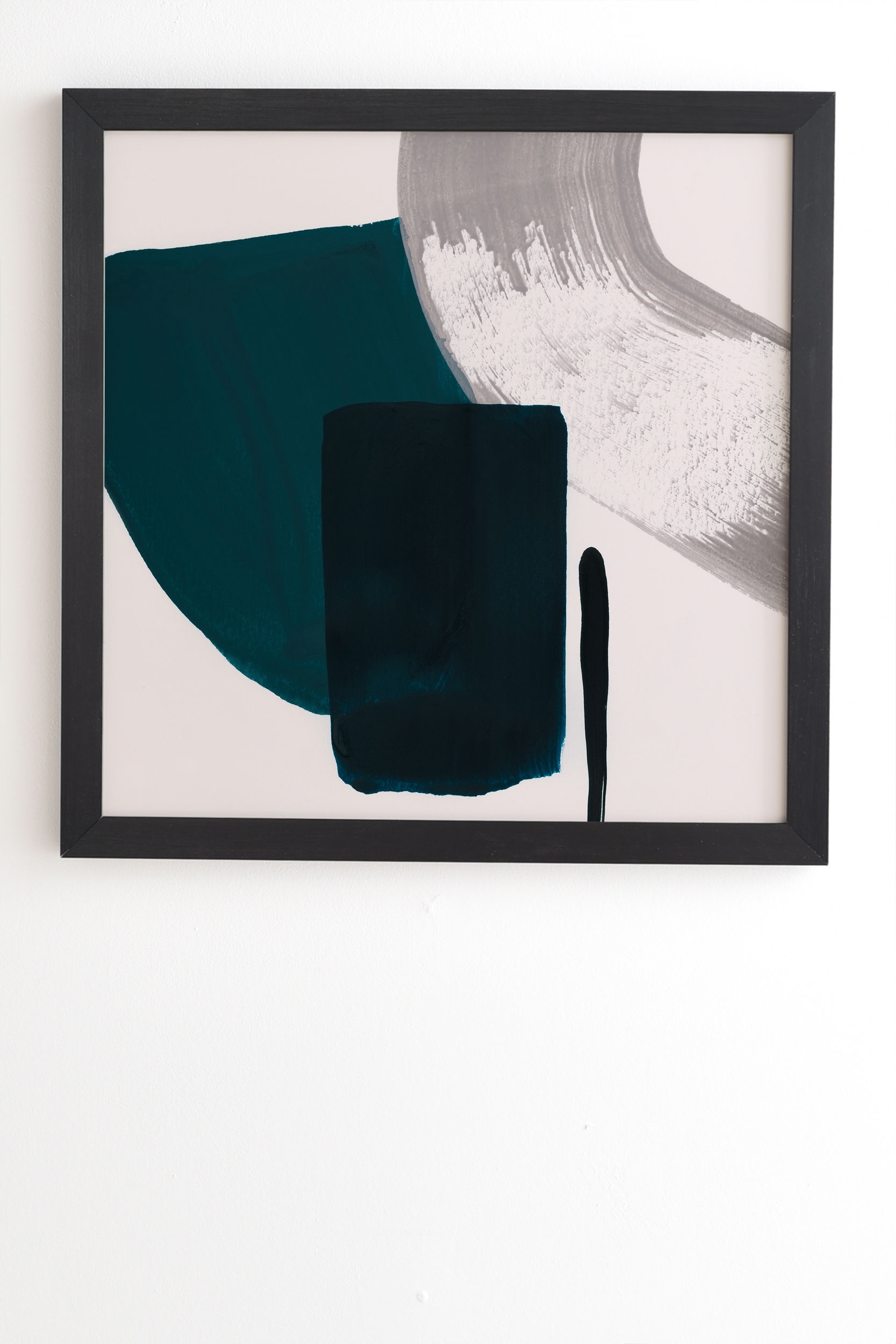 Minimalist Painting 02 by Iris Lehnhardt - Framed Wall Art Basic Black 30" x 30" - Image 0