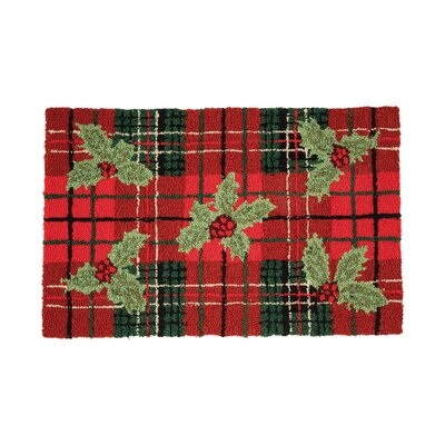 Ritter Plaid Looped/Hooked Red/Green Area Rug - Image 0