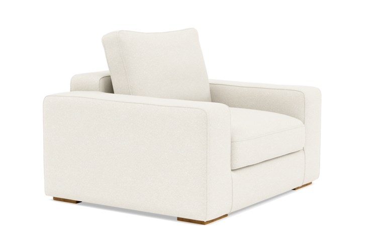 Ainsley Accent Chair with White Cirrus Fabric and Natural Oak legs - Image 1