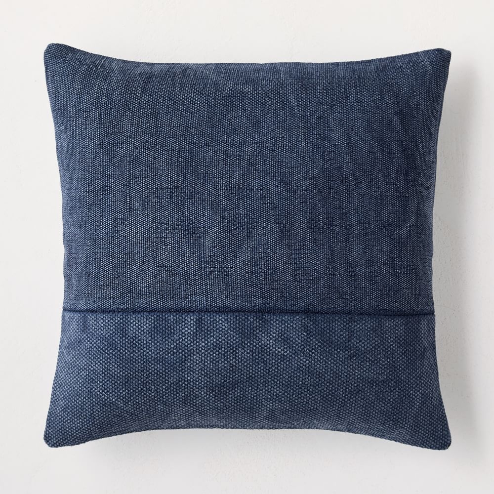 Cotton Canvas Pillow Cover, 18"x18", Midnight - Image 0
