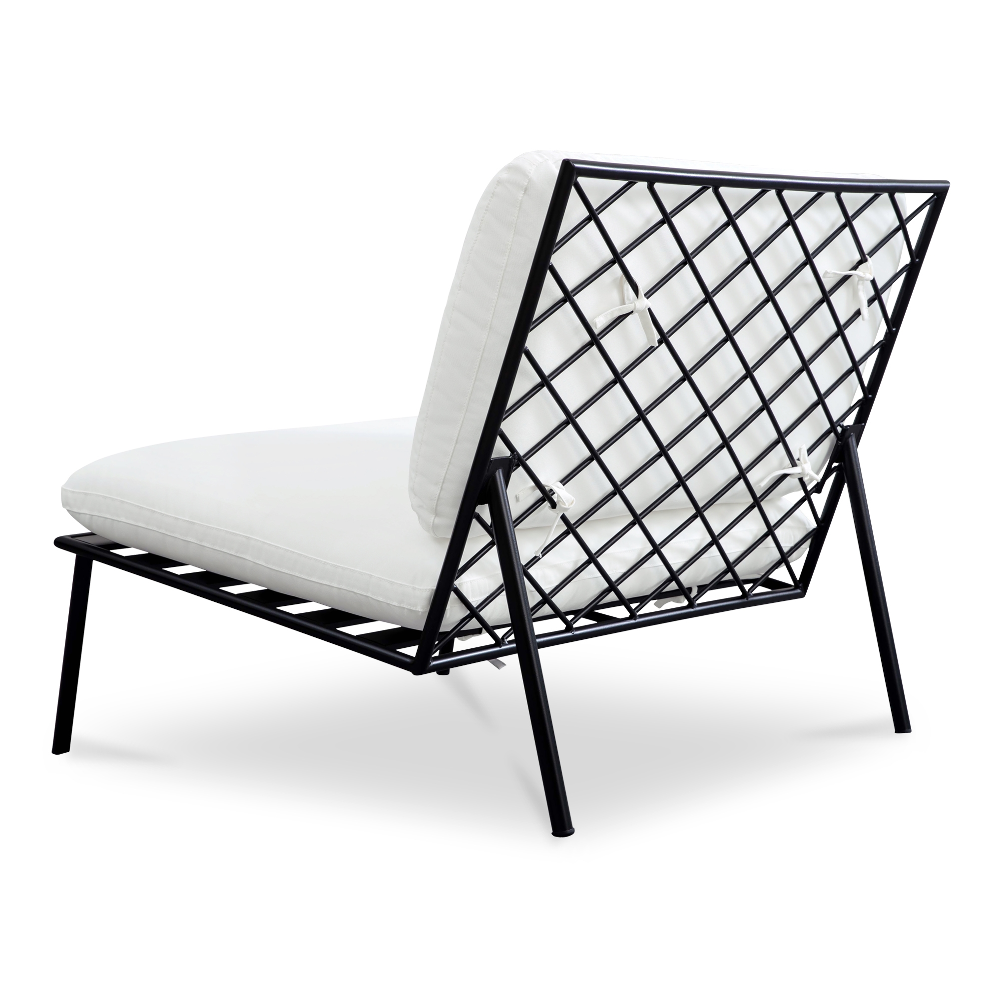 Salma Outdoor Accent Chair White - Image 1