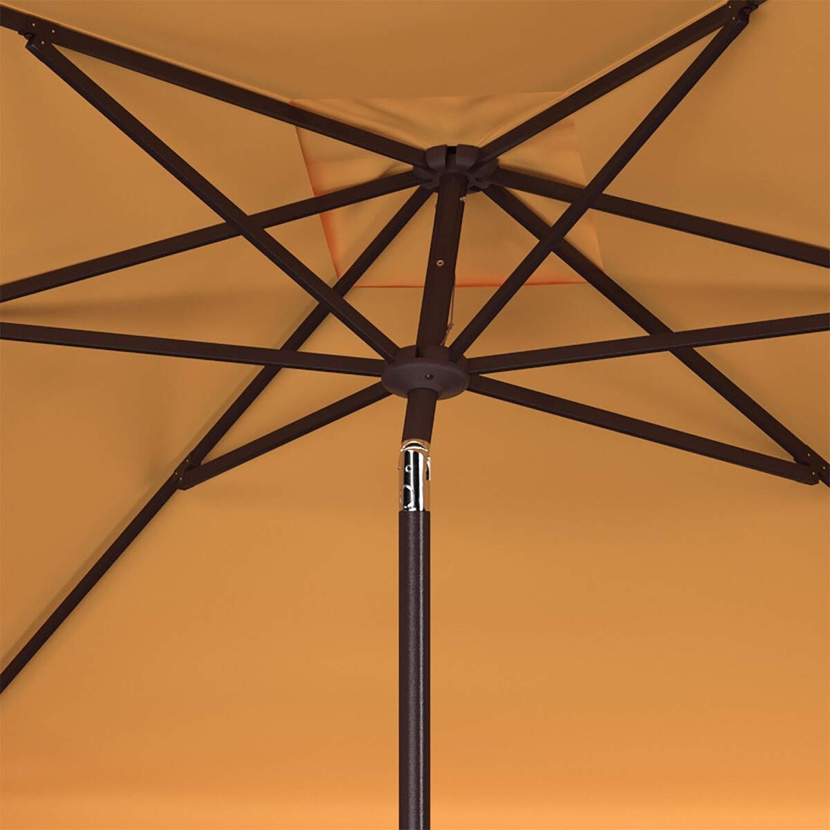 Milan 7.5' Square Umbrella - Yellow - Safavieh - Image 2