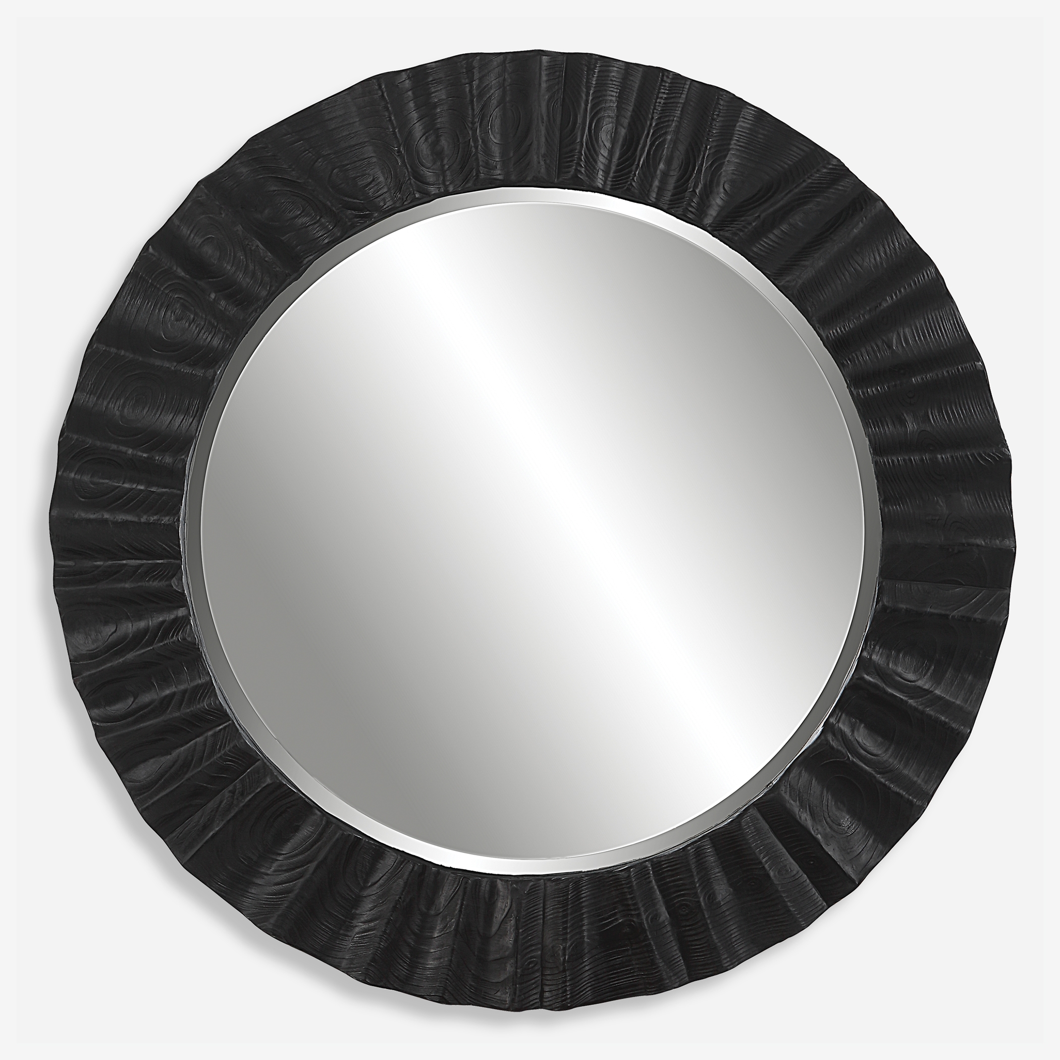 Caribou Dark Espresso Round Mirror - Image 0