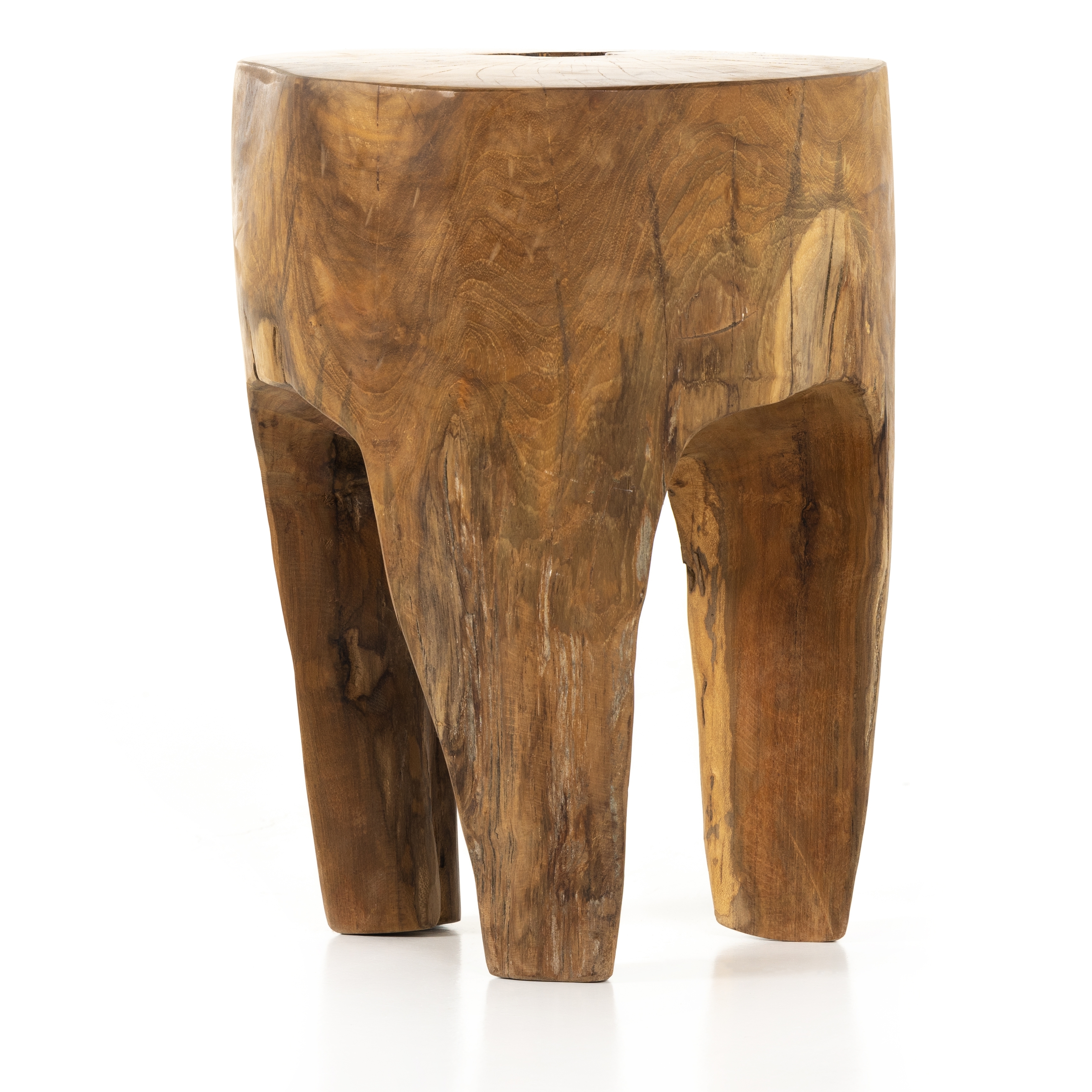 Kyra Outdoor End Table-Rustic Teak - Image 1