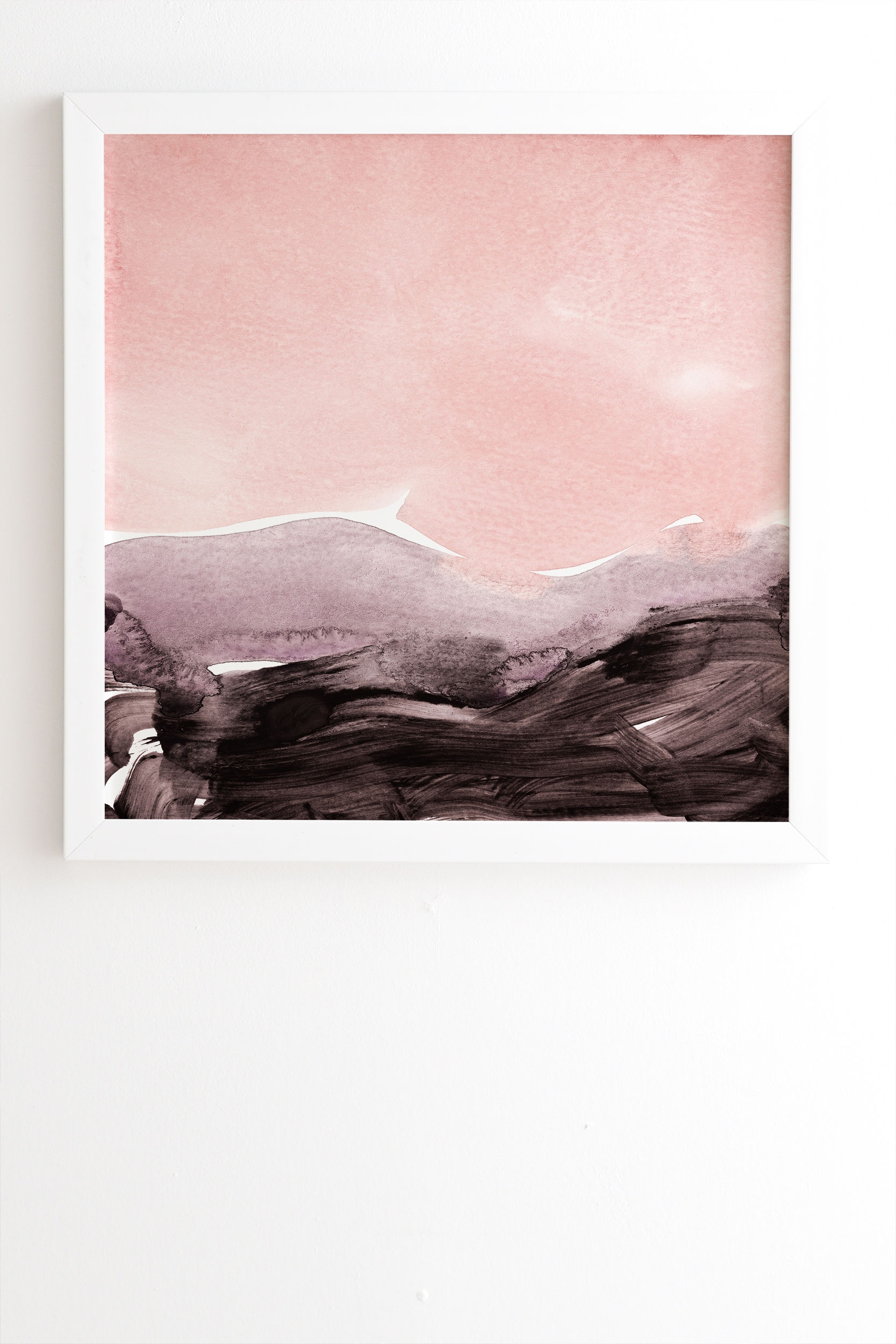 Blush And Mauve by Iris Lehnhardt - Framed Wall Art Basic White 20" x 20" - Image 0