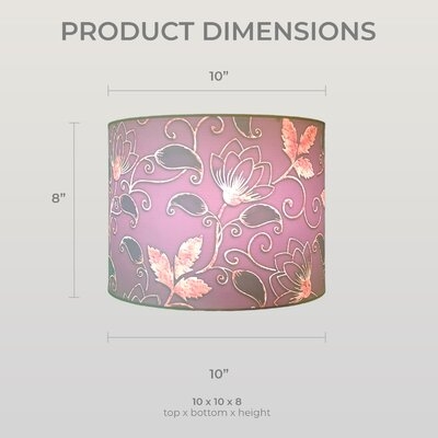 Royal Designs Modern Trendy Decorative 2-Sided Silhouette Hardback Lampshade - Made In USA - Golden Daisy Design - 12" X 12" X 8.5" - Set Of 2 - Image 0