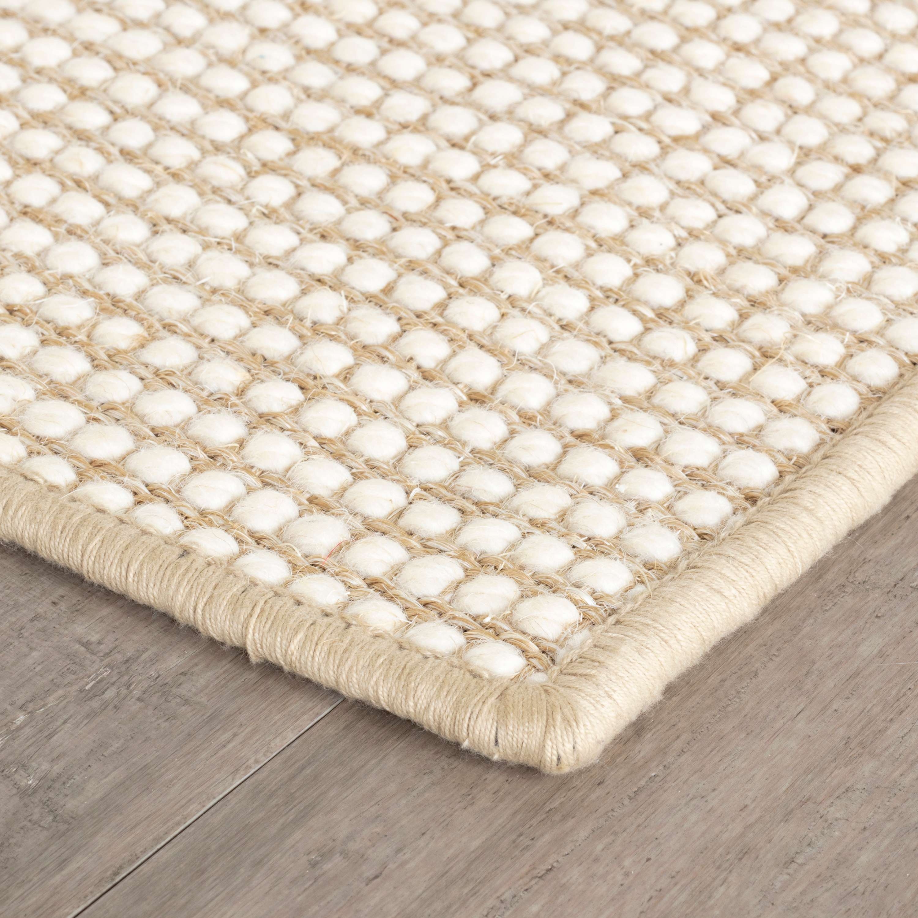 Pixel Wheat Woven Sisal/Wool Rug - Image 3