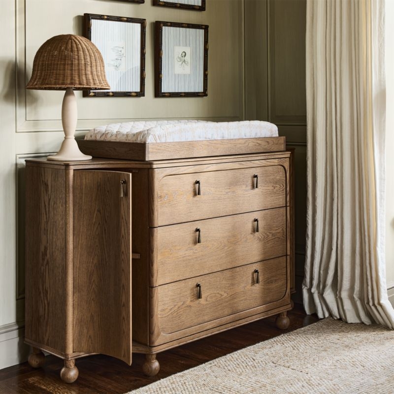Thurloe Oak Wood Baby Changing Table Topper by Jake Arnold - Image 4