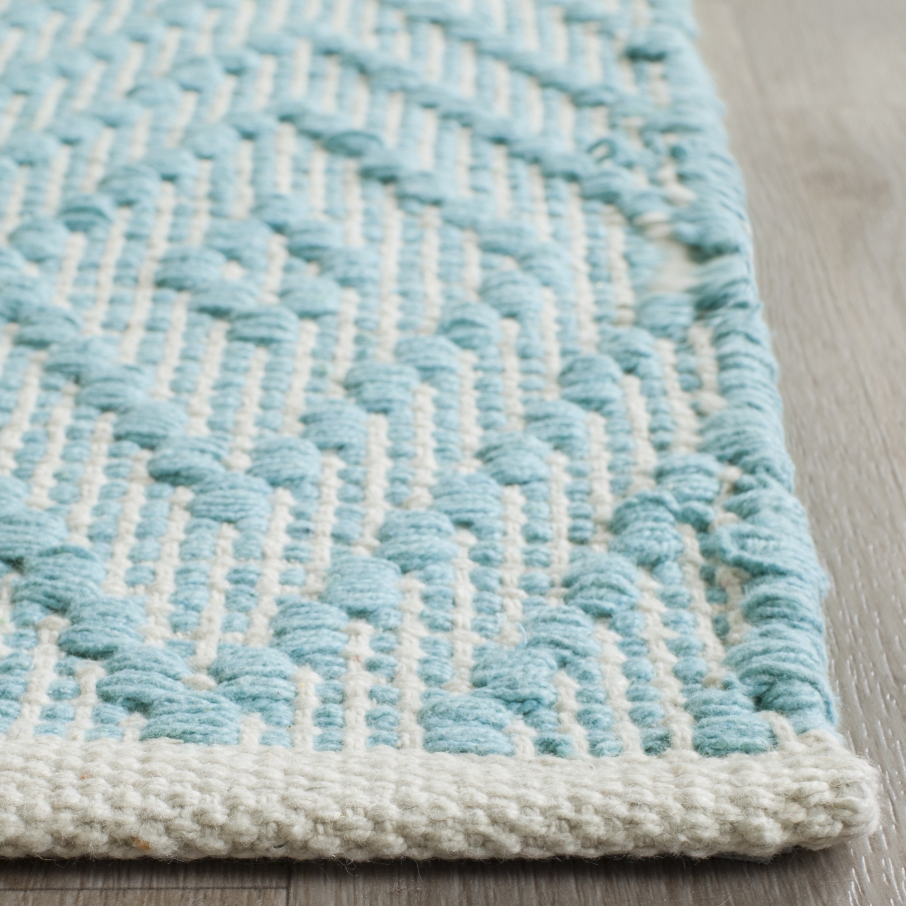 Arlo Home Hand Woven Area Rug, MTK811H, Turquoise/Ivory,  11' X 15' - Image 2
