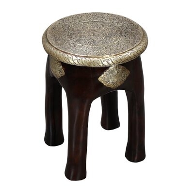 Adalayah Solid Wood Abstract End Table - Image 0