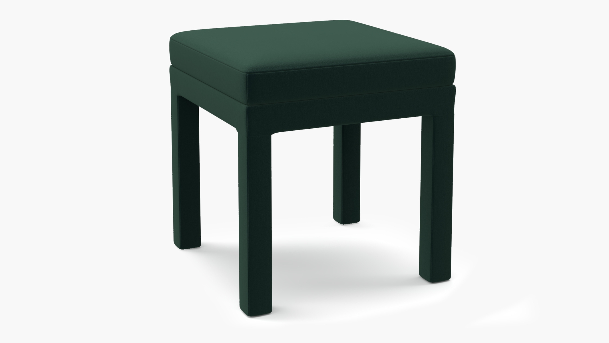 Parsons Ottoman, Spruce Performance Plush Velvet - Image 1