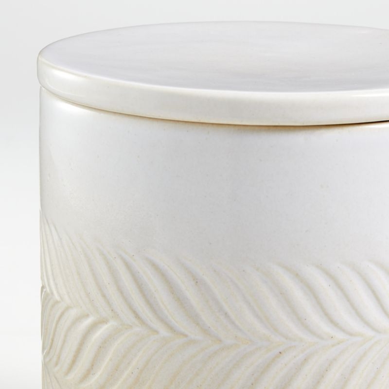 Fern Large White Ceramic Canister - Image 2