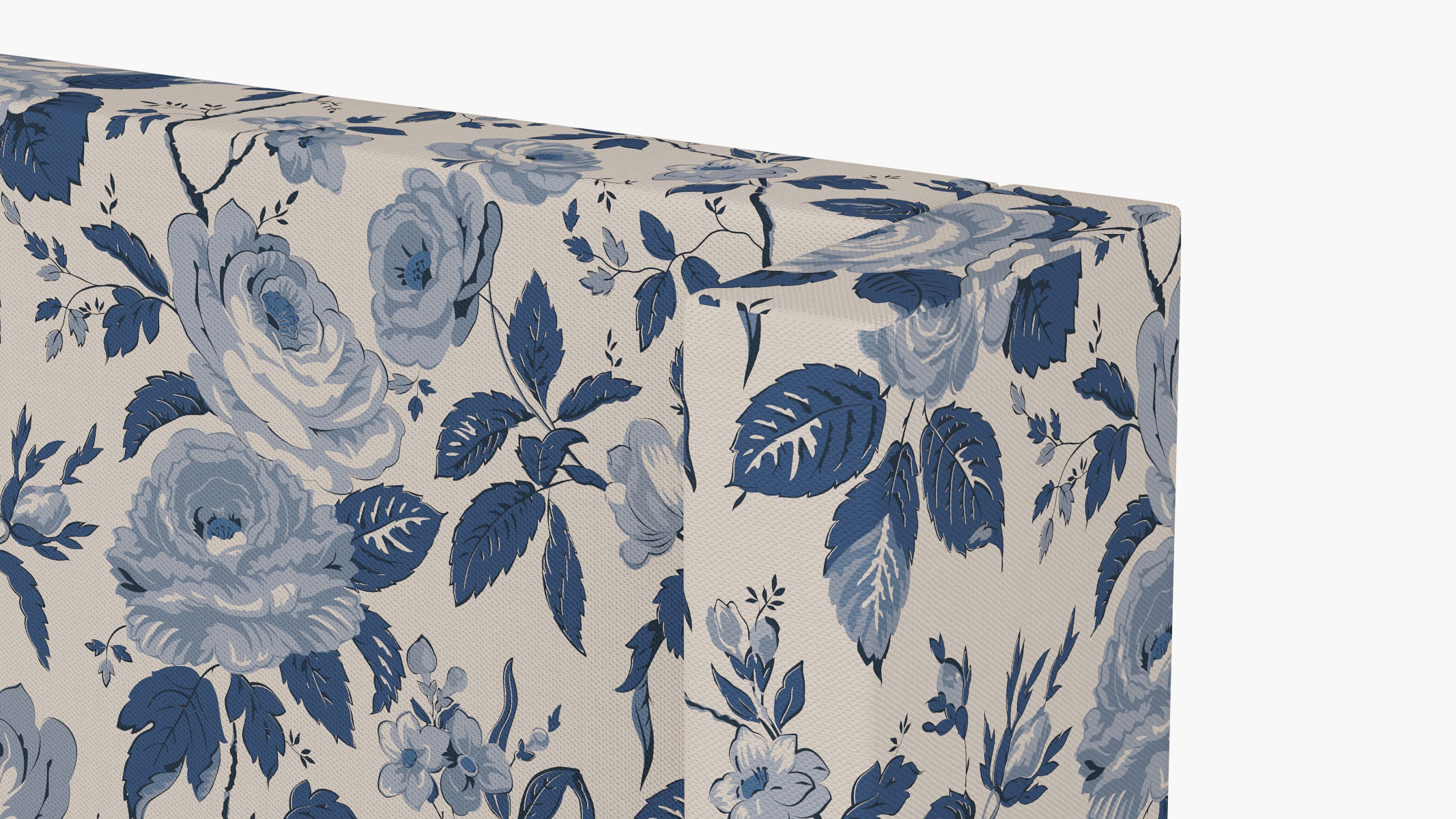 Modern Wingback Headboard, Delft Chintz, Twin - Image 2