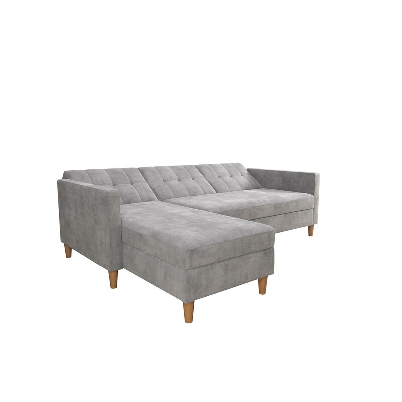 Kayden 84" Wide Reversible Sleeper Sofa & Chaise, Gray - Image 8