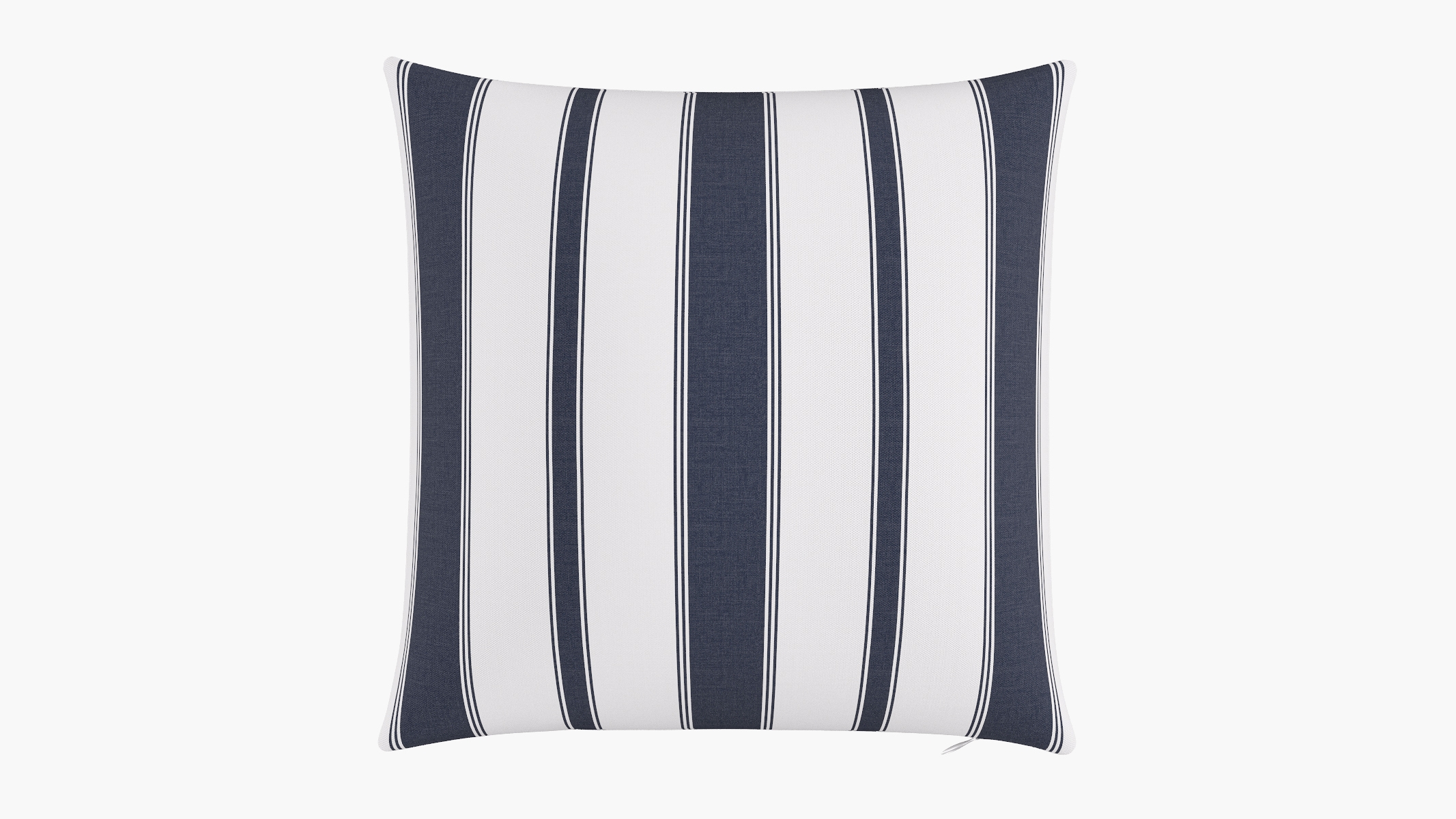 Outdoor 20" Throw Pillow, Navy Clarence Stripe, 20" x 20" - Image 0