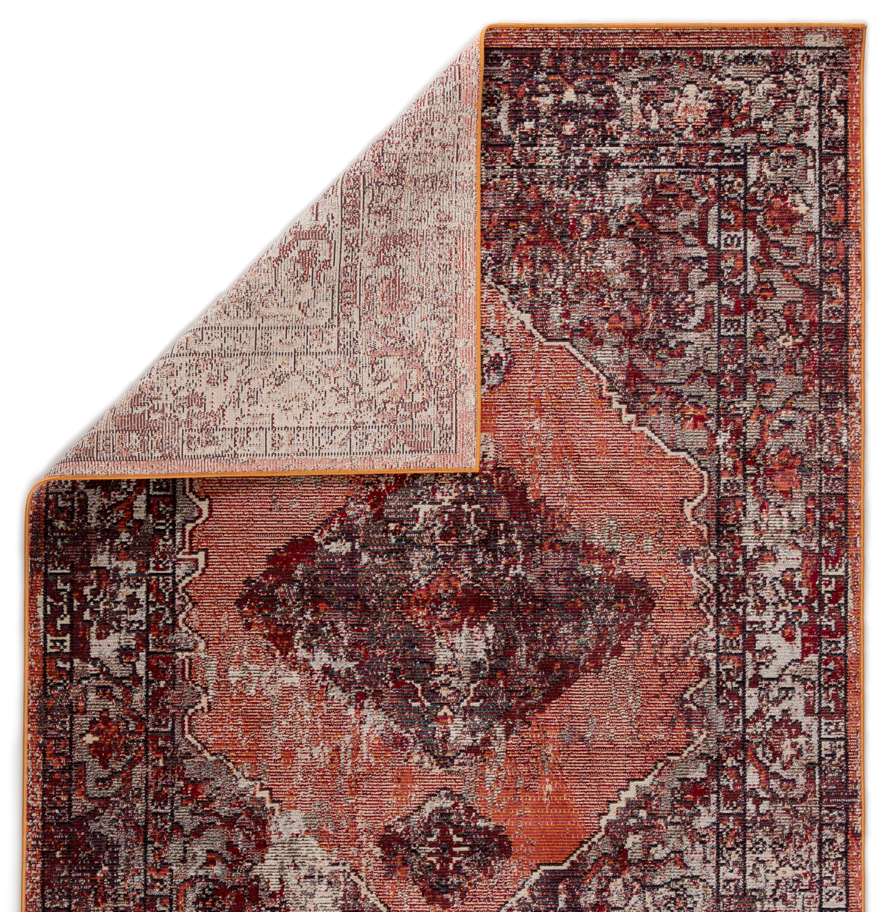 Romina Medallion Red/ Pink Area Rug (5'3"X7'6") - Image 2