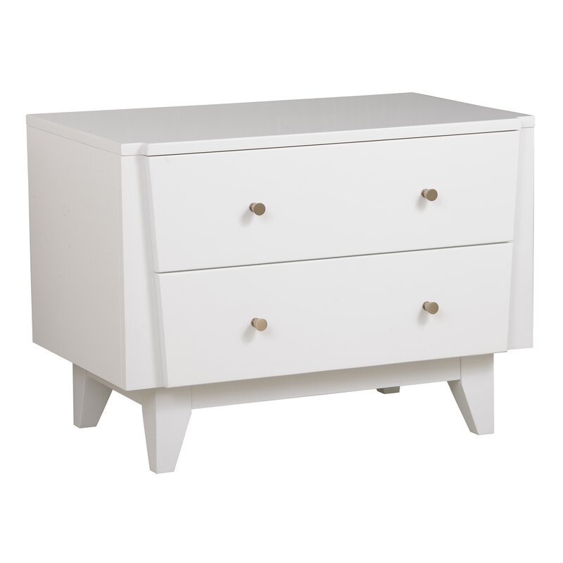 John Strauss Furniture Design, Ltd. Green Bay Road 2 - Drawer Solid Wood Nightstand in True White - Image 0