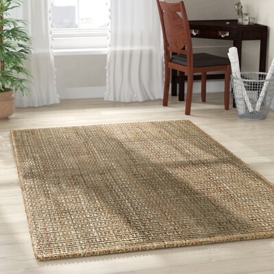 Hand Hooked Taupe Area Rug - Image 0