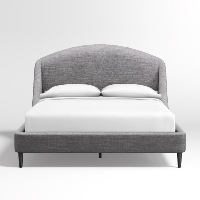 Lafayette Charcoal Upholstered Queen Bed without Footboard - Image 0