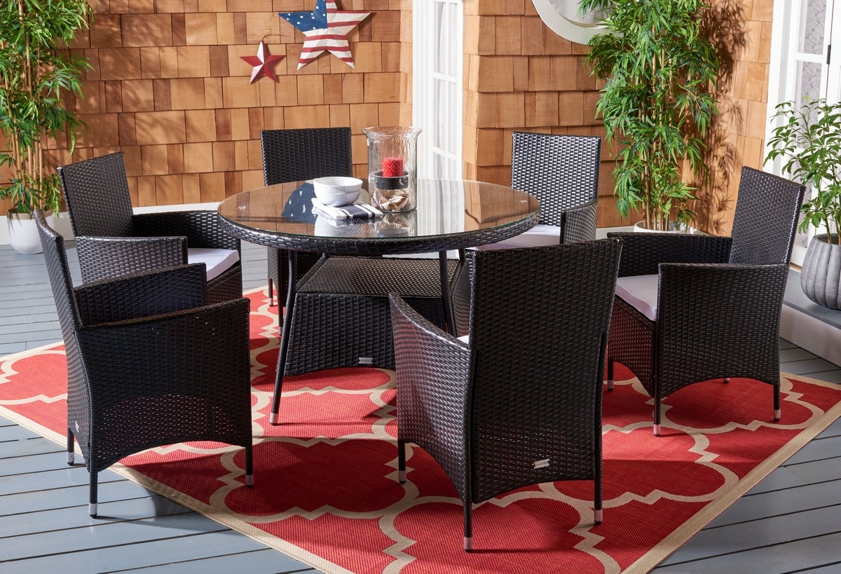 Challe Dining Set - Black/White - Safavieh - Image 1