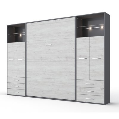Contempo Vertical Wall Bed, European Full Size With 2 Cabinets - Image 0