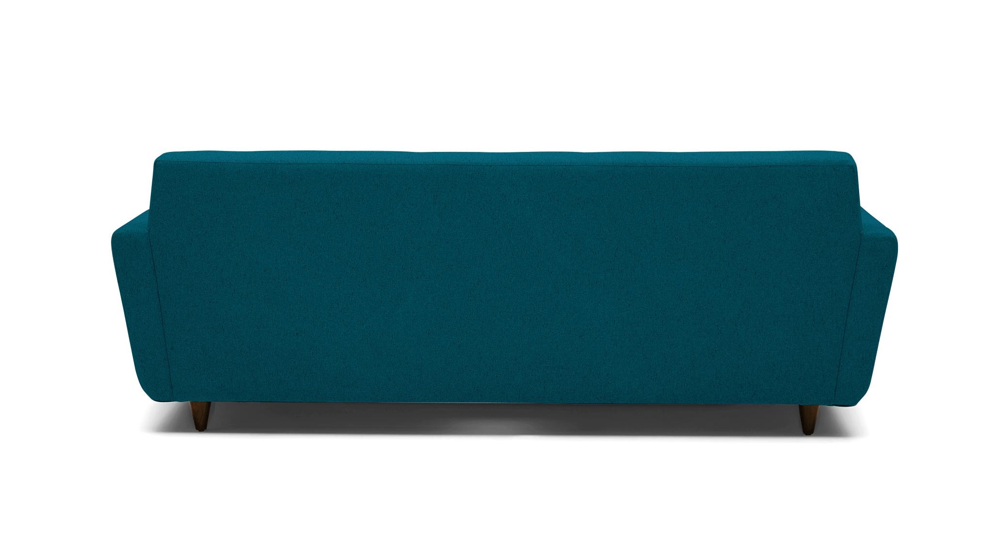 Blue Hughes Mid Century Modern Sleeper Sofa - Key Largo Zenith Teal - Mocha - Image 4