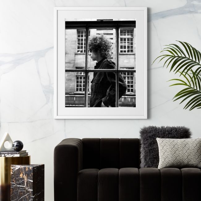 'Bob Dylan, 1966' Photographic Print in White Frame 33"x39.5" - Image 0