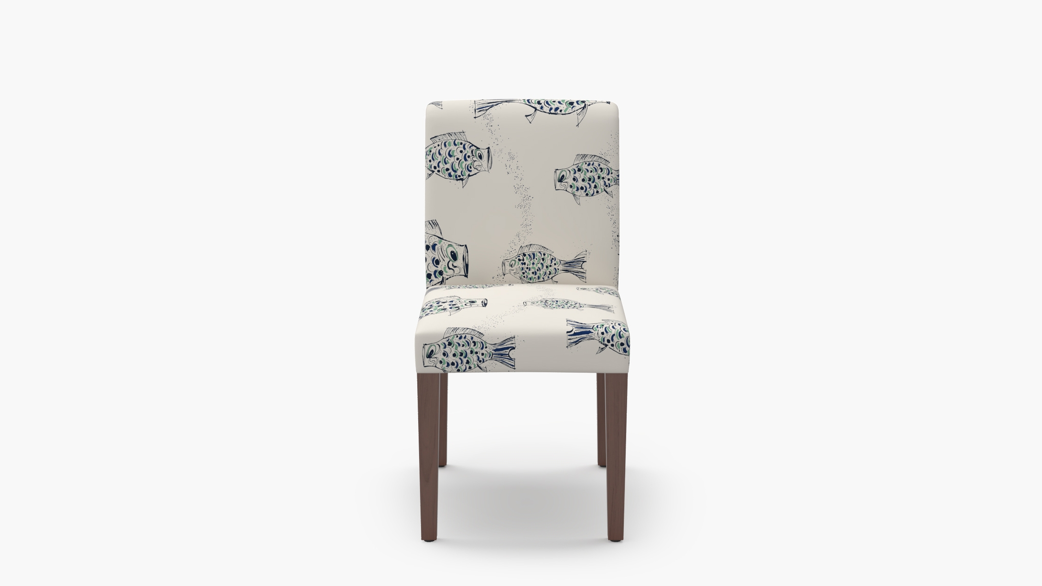 Signature Dining Chair, Canvas Sakana, Walnut Square Tapered Leg - Image 0